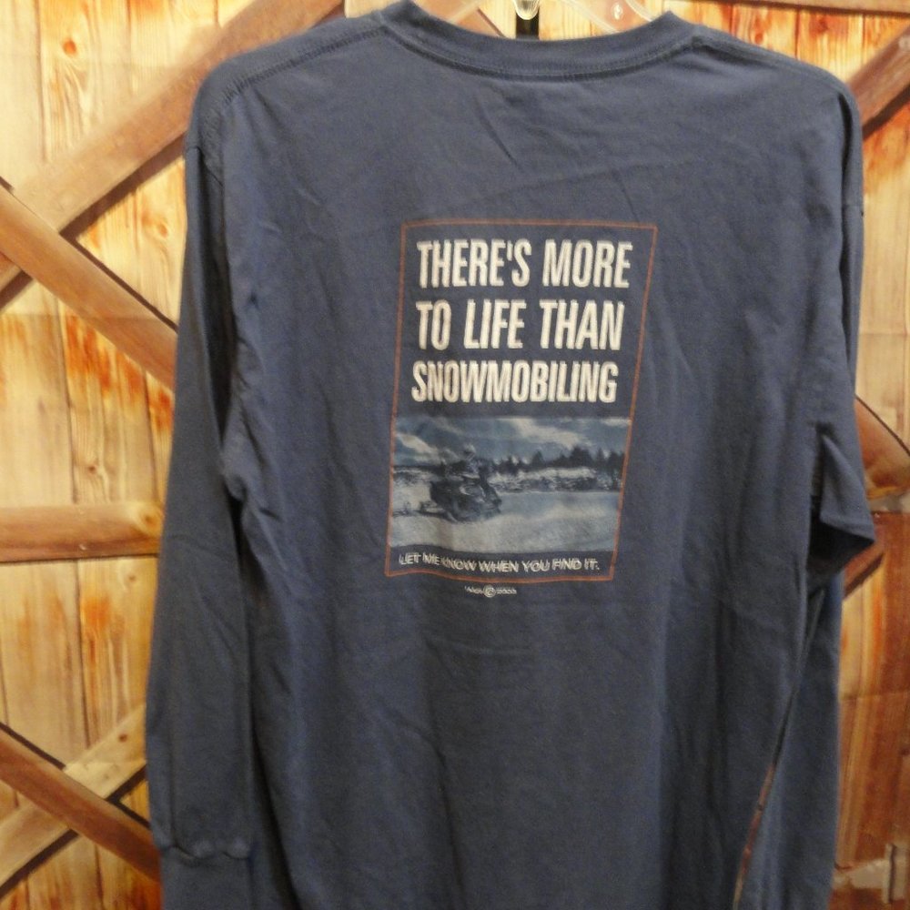 Snowmobiling, New Hampshire Lopstick Lodge~long sleeve T~EUC~Winter spor…